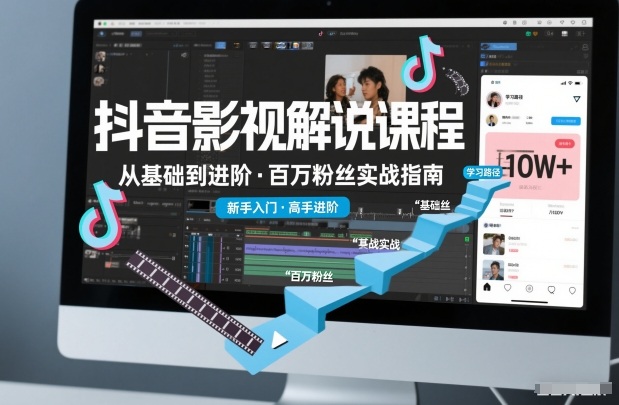 抖音百万粉丝影视解说课程,基础到进阶课,适合新手和进阶学习插图 抖音百万粉丝影视解说课程,基础到进阶课,适合新手和进阶学习