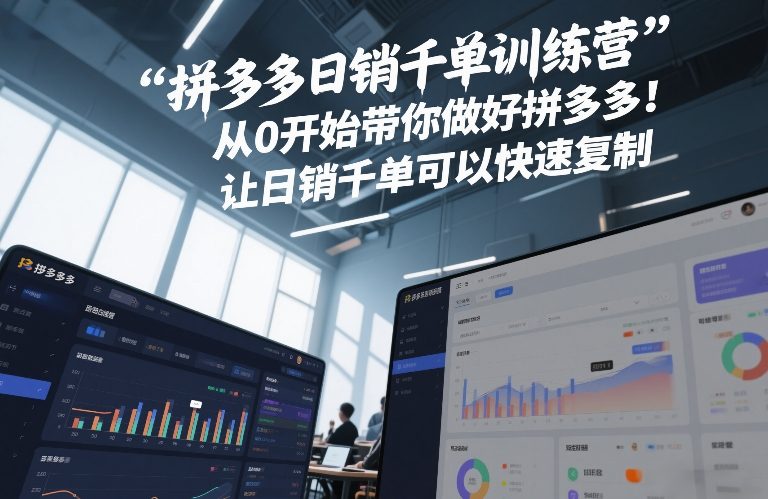 拼多多日销千单训练营,从0开始带你做好拼多多,让日销千单可以快速复制(更新26年1月)插图 拼多多日销千单训练营,从0开始带你做好拼多多,让日销千单可以快速复制(更新26年1月)