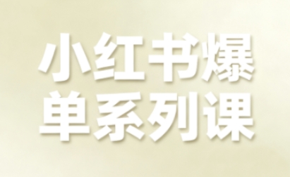 小红书爆单系列课，聚焦小红书电商全链路增长（更新）