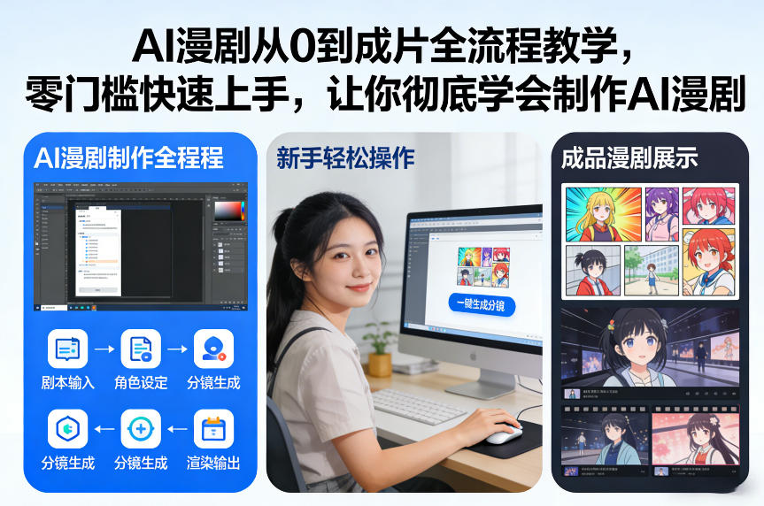 AI漫剧从0到成片全流程教学,零门槛快速上手,让你彻底学会制作AI漫剧【保姆级教程】插图 AI漫剧从0到成片全流程教学,零门槛快速上手,让你彻底学会制作AI漫剧【保姆级教程】