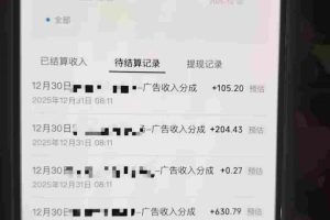 全网首发，视频号撸广告收益，无任何成本，每天操作1个小时即可，收益几十到几张