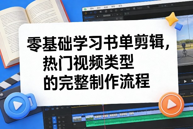 零基础学习书单剪辑,热门视频类型的完整制作流程(更新2026)插图 零基础学习书单剪辑,热门视频类型的完整制作流程(更新2026)