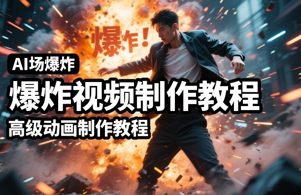AI场景爆炸视频制作教程,利用人物实拍视频制作出高级的动画特效插图 AI场景爆炸视频制作教程,利用人物实拍视频制作出高级的动画特效