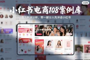 小红书电商108案例库，百W利润分析，带一部分人先冲进小红书【文档】