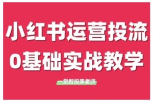 小红书运营投流，小红书广告投放从0到1的实战课，学完即可开始投放（更新26年）