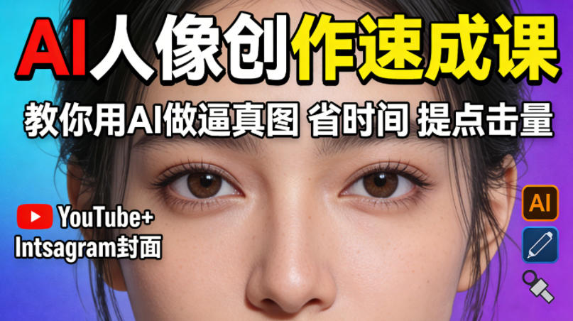 YouTube+Instagram封面没人点?AI人像创作速成课,教你用AI做逼真图,省时间还能提点击量!插图 YouTube+Instagram封面没人点?AI人像创作速成课,教你用AI做逼真图,省时间还能提点击量!