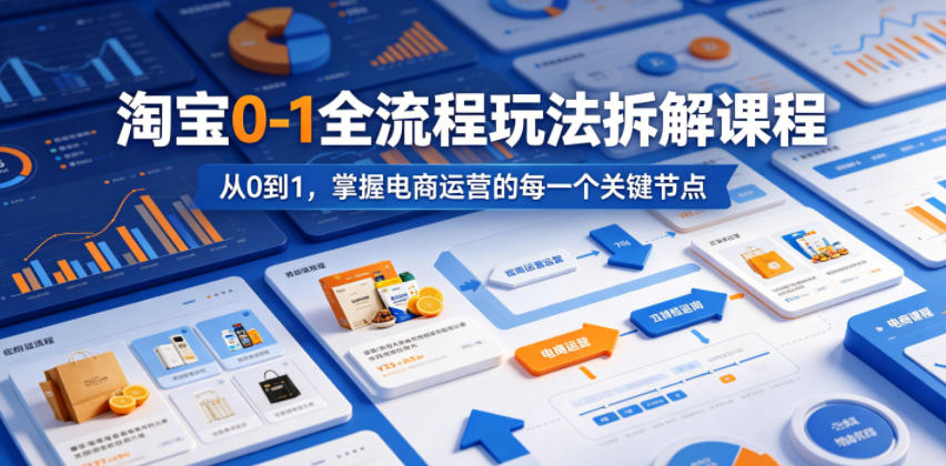淘宝0-1全流程玩法拆解课程,从0到1,掌握电商运营的每一个关键节点插图 淘宝0-1全流程玩法拆解课程,从0到1,掌握电商运营的每一个关键节点