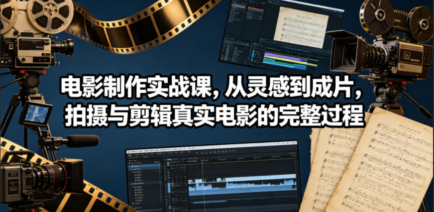 电影制作实战课,从灵感到成片,拍摄与剪辑真实电影的完整过程【原创双语字幕】插图 电影制作实战课,从灵感到成片,拍摄与剪辑真实电影的完整过程【原创双语字幕】