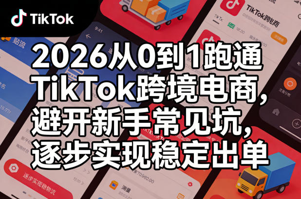 2026从0到1跑通TikTok跨境电商,避开新手常见坑,逐步实现稳定出单插图 2026从0到1跑通TikTok跨境电商,避开新手常见坑,逐步实现稳定出单