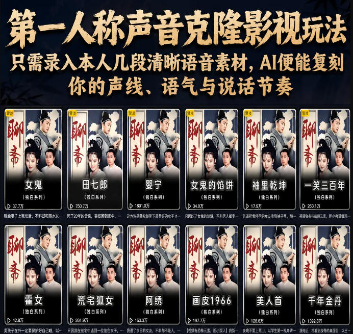第一人称声音克隆影视玩法,只需录入本人几段清晰语音素材,AI便能复刻你的声线、语气与说话节奏插图 第一人称声音克隆影视玩法,只需录入本人几段清晰语音素材,AI便能复刻你的声线、语气与说话节奏