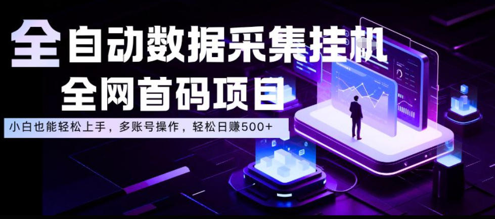 全自动数据采集挂G,全网首码项目,简单易操作,小白也能轻松上手,多账号操作,轻松日入500+【揭秘】插图 全自动数据采集挂G,全网首码项目,简单易操作,小白也能轻松上手,多账号操作,轻松日入500+【揭秘】