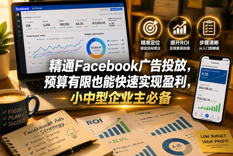 精通Facebook广告投放,预算有限也能快速实现盈利,小中型企业主必备【原创双语字幕】插图 精通Facebook广告投放,预算有限也能快速实现盈利,小中型企业主必备【原创双语字幕】
