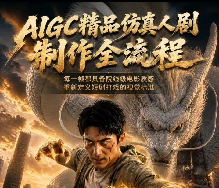 AIGC精品仿真人剧豢龙人全流程制作解析2026,国风仿真人创作+打斗剧情+人设编排,一站式AI短剧入门插图 AIGC精品仿真人剧豢龙人全流程制作解析2026,国风仿真人创作+打斗剧情+人设编排,一站式AI短剧入门