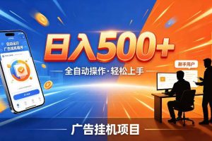 AI智能广告挂G项目，红利赛道24小时全自动运行，支持全国各地考察，可以来公司賺到钱再走【揭秘】