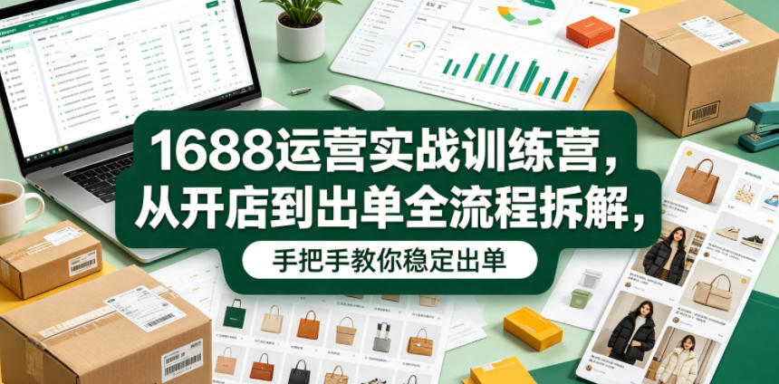 1688运营实战训练营,从开店到出单全流程拆解,手把手教你稳定出单插图 1688运营实战训练营,从开店到出单全流程拆解,手把手教你稳定出单