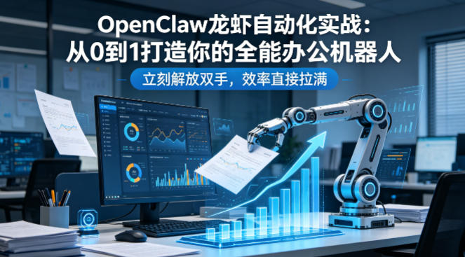 OpenClaw龙虾自动化实战:从0到1打造你的全能办公机器人,立刻解放双手,效率直接拉满插图 OpenClaw龙虾自动化实战:从0到1打造你的全能办公机器人,立刻解放双手,效率直接拉满