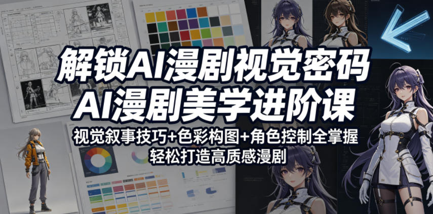 解锁AI漫剧视觉密码,AI漫剧美学进阶课,视觉叙事技巧+色彩构图+角色控制全掌握,轻松打造高质感漫剧(更新)插图 解锁AI漫剧视觉密码,AI漫剧美学进阶课,视觉叙事技巧+色彩构图+角色控制全掌握,轻松打造高质感漫剧(更新)