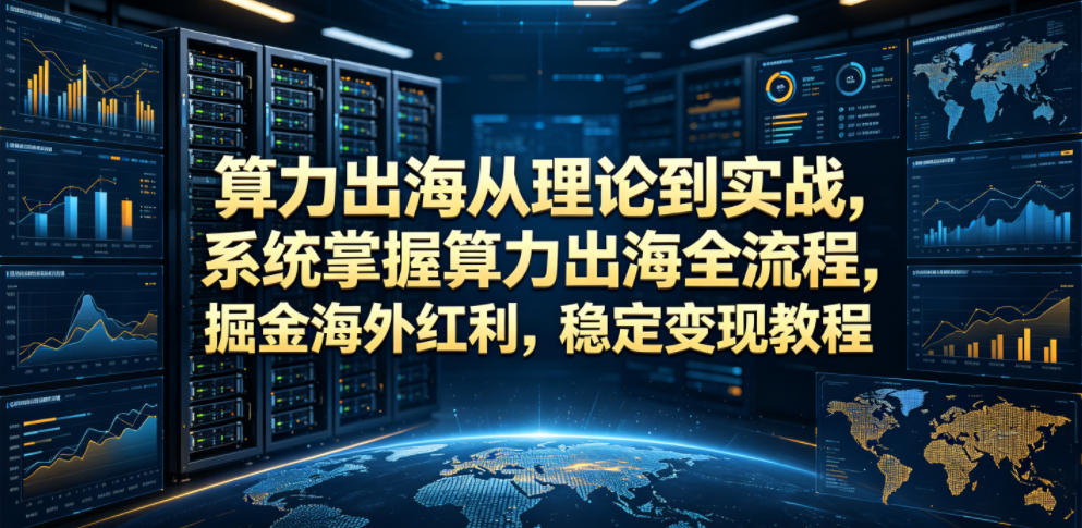 算力出海从理论到实战,系统掌握算力出海全流程,掘金海外红利,稳定变现教程插图 算力出海从理论到实战,系统掌握算力出海全流程,掘金海外红利,稳定变现教程