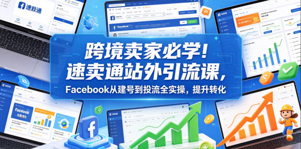 跨境卖家必学!速卖通站外引流课,Facebook从建号到投流全实操,提升转化插图 跨境卖家必学!速卖通站外引流课,Facebook从建号到投流全实操,提升转化