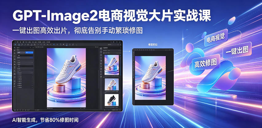GPT-Image2电商视觉大片实战课,一键出图高效出片,彻底告别手动繁琐修图(更新)插图 GPT-Image2电商视觉大片实战课,一键出图高效出片,彻底告别手动繁琐修图(更新)