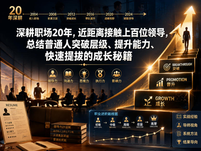付费文章:深耕职场20年,近距离接触上百位领导,总结普通人突破层级、提升能力、快速提拔的成长秘籍(全网独家干货)插图 付费文章:深耕职场20年,近距离接触上百位领导,总结普通人突破层级、提升能力、快速提拔的成长秘籍(全网独家干货)