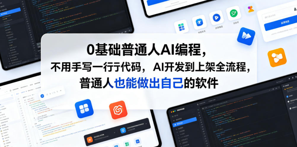 0基础普通人AI编程,不用手写一行代码,AI开发到上架全流程,普通人也能做出自己的软件插图 0基础普通人AI编程,不用手写一行代码,AI开发到上架全流程,普通人也能做出自己的软件