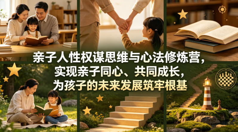 亲子人性权谋思维与心法修炼营,实现亲子同心、共同成长,为孩子的未来发展筑牢根基【音频】插图 亲子人性权谋思维与心法修炼营,实现亲子同心、共同成长,为孩子的未来发展筑牢根基【音频】