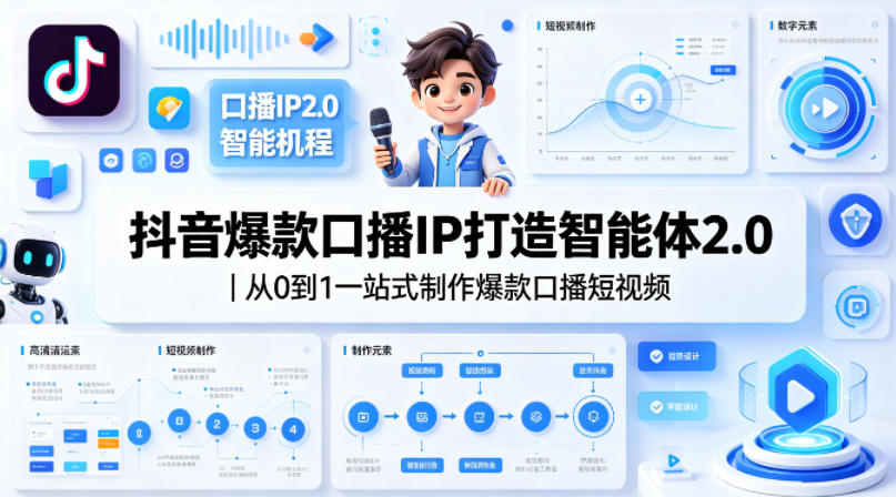 抖音爆款口播IP打造智能体2.0|从0到1一站式制作爆款口播短视频插图 抖音爆款口播IP打造智能体2.0|从0到1一站式制作爆款口播短视频