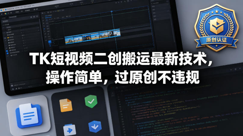 TK短视频二创搬运最新技术,操作简单,过原创不违规插图 TK短视频二创搬运最新技术,操作简单,过原创不违规
