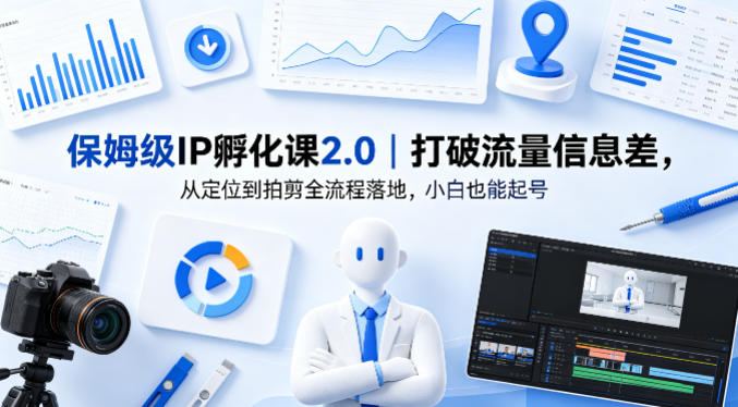 保姆级IP孵化课2.0|打破流量信息差,从定位到拍剪全流程落地,小白也能起号插图 保姆级IP孵化课2.0|打破流量信息差,从定位到拍剪全流程落地,小白也能起号