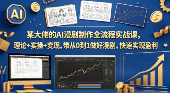某大佬的AI漫剧制作全流程实战课,理论+实操+变现,带从0到1做好漫剧,快速实现盈利插图 某大佬的AI漫剧制作全流程实战课,理论+实操+变现,带从0到1做好漫剧,快速实现盈利