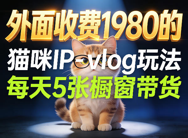 宠物赛道猫咪IP-vlog玩法,26条视频涨粉29W,每天5张橱窗带货拆解插图 宠物赛道猫咪IP-vlog玩法,26条视频涨粉29W,每天5张橱窗带货拆解