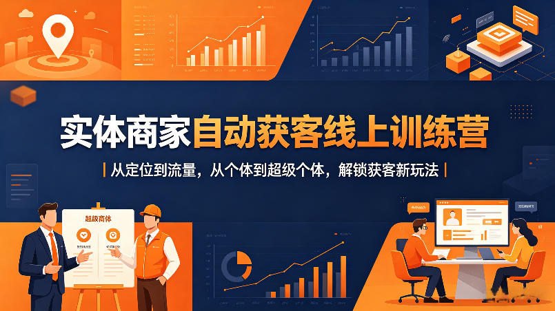 实体商家自动获客线上训练营|从定位到流量,从个体到超级个体,解锁获客新玩法插图 实体商家自动获客线上训练营|从定位到流量,从个体到超级个体,解锁获客新玩法