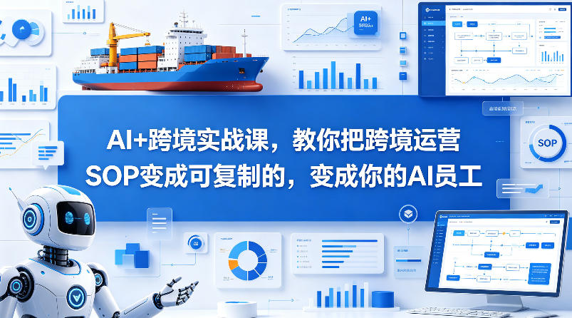 AI+跨境实战课,教你把跨境运营S0变成可复制的,变成你的AI员工插图 AI+跨境实战课,教你把跨境运营S0变成可复制的,变成你的AI员工