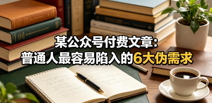 某公众号付费文章:普通人最容易陷入的6大伪需求插图 某公众号付费文章:普通人最容易陷入的6大伪需求