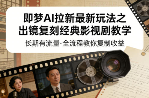 即梦AI拉新最新玩法之出镜复刻经典影视剧教学,长期有流量,全流程教你复制收益插图 即梦AI拉新最新玩法之出镜复刻经典影视剧教学,长期有流量,全流程教你复制收益