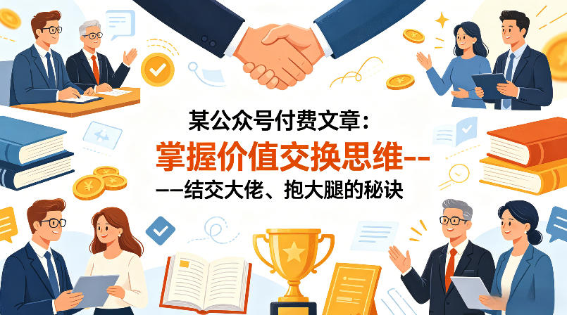 某公众号付费文章:掌握价值交换思维—-结交大佬、抱大腿的秘诀插图 某公众号付费文章:掌握价值交换思维----结交大佬、抱大腿的秘诀
