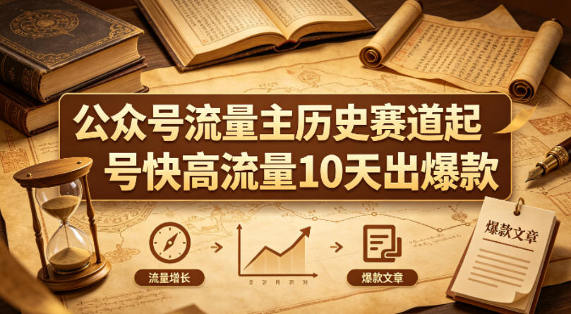 公众号流量主之历史赛道,起号快+高流量,10天就能出爆款!插图 公众号流量主之历史赛道,起号快+高流量,10天就能出爆款!
