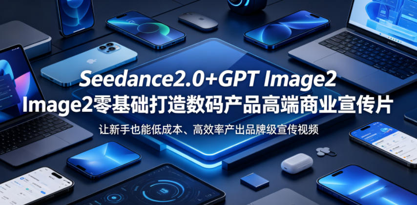 Seedance2.0+GPT Image2零基础打造数码产品高端商业宣传片,让新手也能低成本、高效率产出品牌级宣传视频插图 Seedance2.0+GPT Image2零基础打造数码产品高端商业宣传片,让新手也能低成本、高效率产出品牌级宣传视频