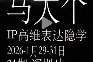 马大个《IP高维表达》全套12800线下大课笔记,手把手教你打造个人IP
