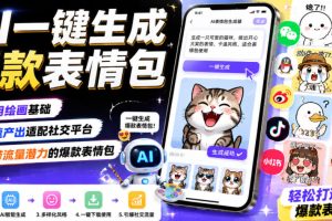 AI一键生成爆款表情包,不用绘画基础,快速产出适配社交平台,自带流量潜力的爆款表情包