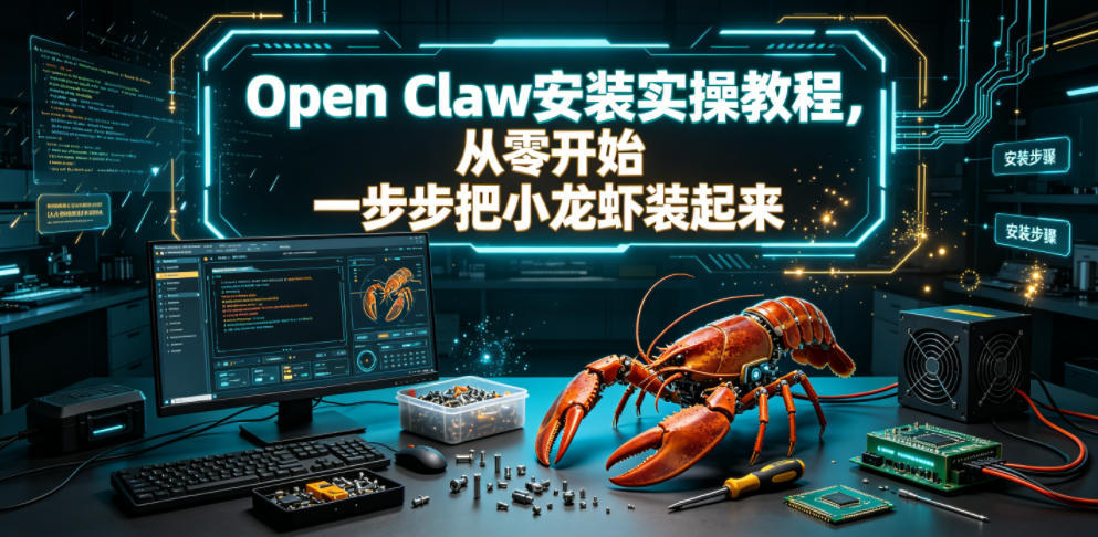 Open Claw安装实操教程,从零开始一步步一步步把小龙虾装起来插图 Open Claw安装实操教程,从零开始一步步一步步把小龙虾装起来