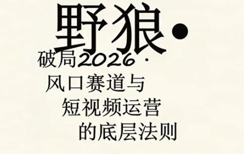 野狼团队·多平台实操运营课,覆盖AI口播、服装、好物、漫剪等热门玩法(更新4月)插图 野狼团队·多平台实操运营课,覆盖AI口播、服装、好物、漫剪等热门玩法(更新4月)