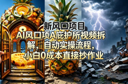 新风口项目AI庇护所视频拆解,自动实操流程,小白0成本直接抄作业插图 新风口项目AI庇护所视频拆解,自动实操流程,小白0成本直接抄作业