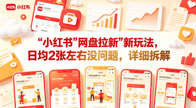 小红书【网盘拉新】新玩法,日均2张左右没问题,详细拆解插图 小红书【网盘拉新】新玩法,日均2张左右没问题,详细拆解