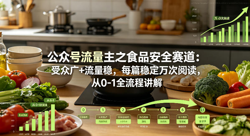 公众号流量主之食品安全赛道,受众广+流量稳,每篇作品稳定万次阅读,从0-1全流程讲解插图 公众号流量主之食品安全赛道,受众广+流量稳,每篇作品稳定万次阅读,从0-1全流程讲解