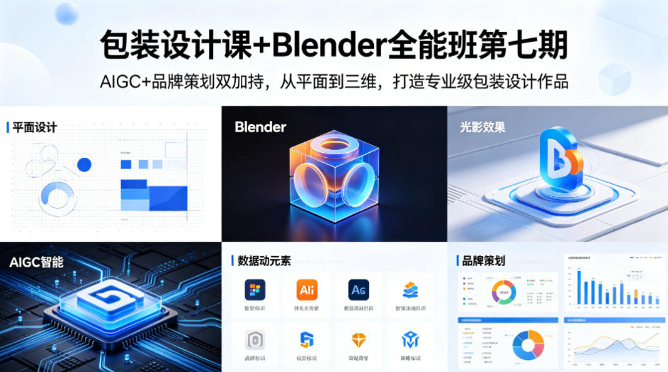 包装设计课+Blender全能班第七期,AIGC+品牌策划双加持,从平面到三维,打造专业级包装设计作品插图 包装设计课+Blender全能班第七期,AIGC+品牌策划双加持,从平面到三维,打造专业级包装设计作品