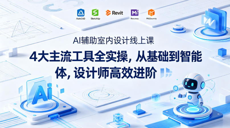 AI辅助室内设计线上课|4大主流工具全实操,从基础到智能体,设计师高效进阶插图 AI辅助室内设计线上课|4大主流工具全实操,从基础到智能体,设计师高效进阶
